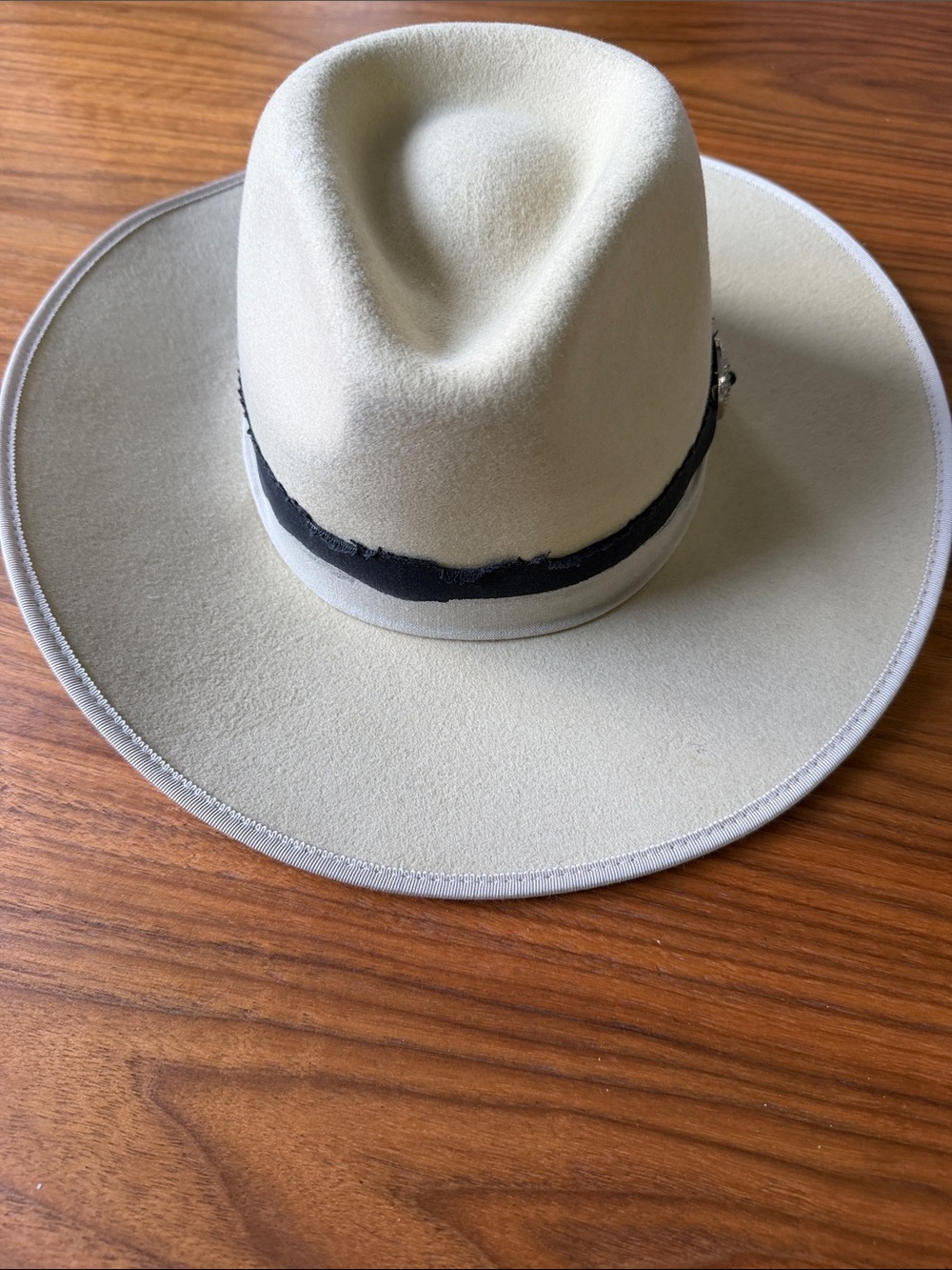 Wyeth by Todd Magill Cream Western Fedora with Black Band